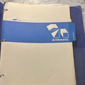 Blue Arithmetic Curriculum in Blue Binder